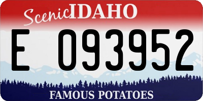 ID license plate E093952