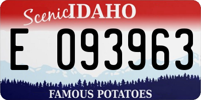 ID license plate E093963