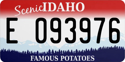 ID license plate E093976