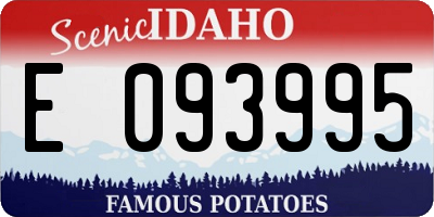 ID license plate E093995
