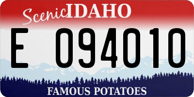 ID license plate E094010