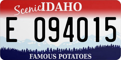 ID license plate E094015