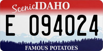 ID license plate E094024