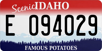 ID license plate E094029