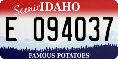 ID license plate E094037