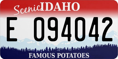 ID license plate E094042