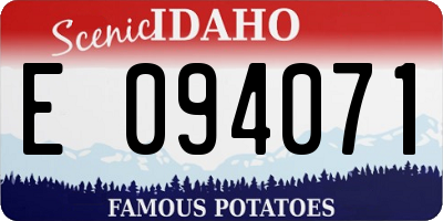 ID license plate E094071
