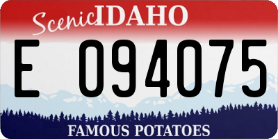 ID license plate E094075
