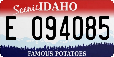 ID license plate E094085