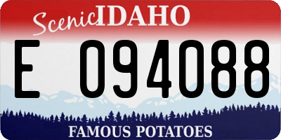 ID license plate E094088