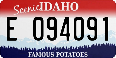 ID license plate E094091