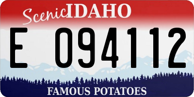 ID license plate E094112