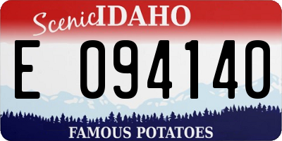 ID license plate E094140