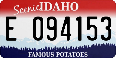 ID license plate E094153