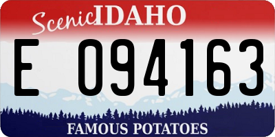 ID license plate E094163