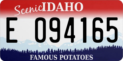 ID license plate E094165