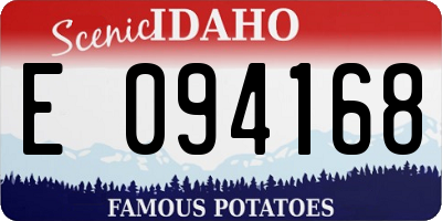 ID license plate E094168