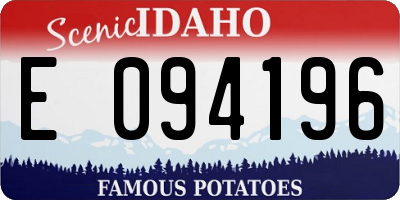 ID license plate E094196