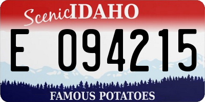 ID license plate E094215