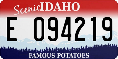 ID license plate E094219