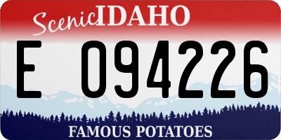ID license plate E094226