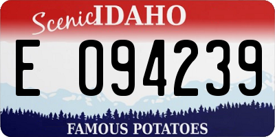 ID license plate E094239