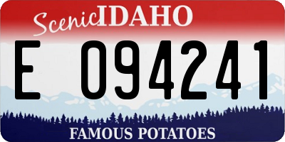ID license plate E094241