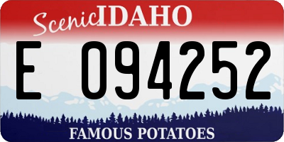 ID license plate E094252