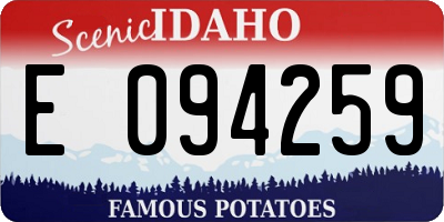 ID license plate E094259