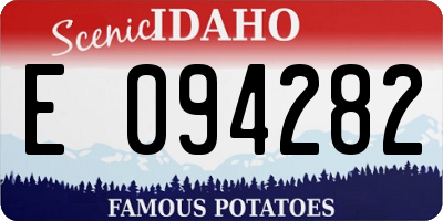 ID license plate E094282