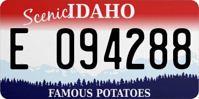 ID license plate E094288