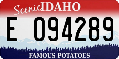 ID license plate E094289