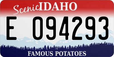 ID license plate E094293