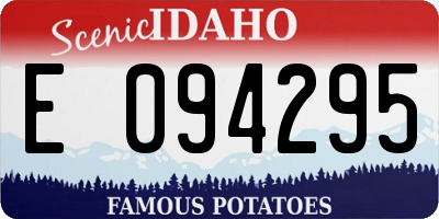 ID license plate E094295