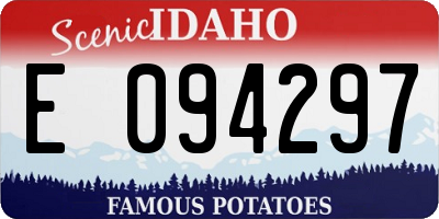 ID license plate E094297
