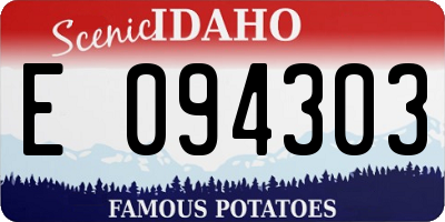 ID license plate E094303