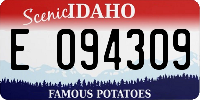 ID license plate E094309