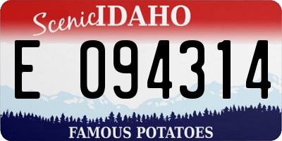 ID license plate E094314