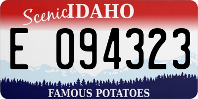 ID license plate E094323