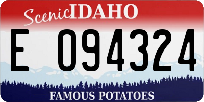 ID license plate E094324