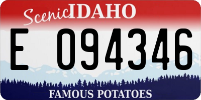 ID license plate E094346