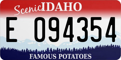 ID license plate E094354