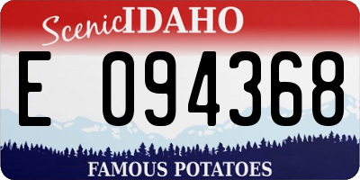 ID license plate E094368