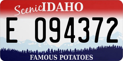 ID license plate E094372