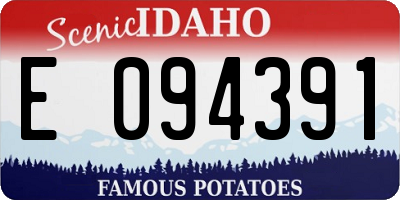 ID license plate E094391