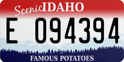 ID license plate E094394