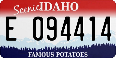 ID license plate E094414