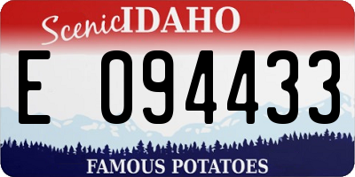 ID license plate E094433