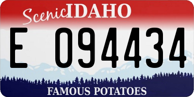 ID license plate E094434