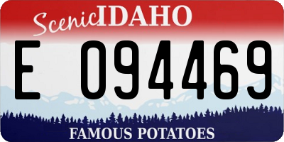 ID license plate E094469